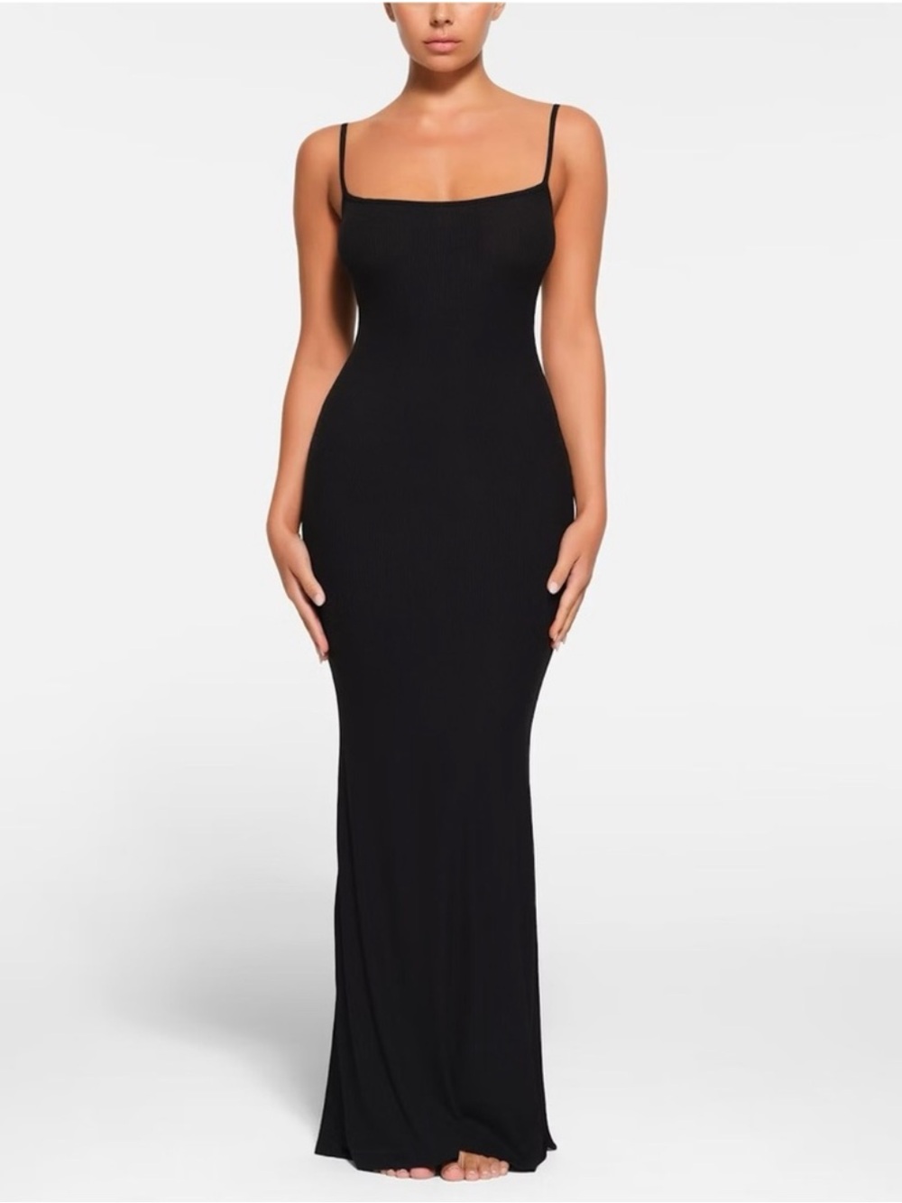 Skims Black Soft Lounge Maxi Dress